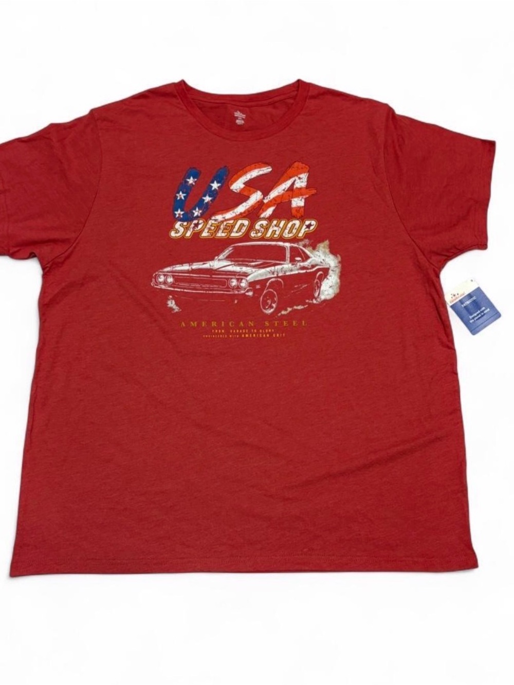 USA Speed Shop Red Graphic T-Shirt